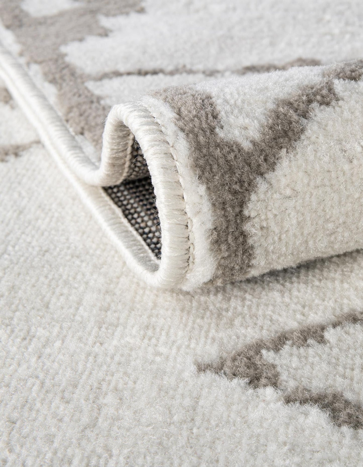 Rugs.com - Oslo Rug – 10 Ft Square Ivory Easy-Clean Stain-Resistant Rug Modern Geometric Design for Living Rooms, Bedrooms, and Dining Areas