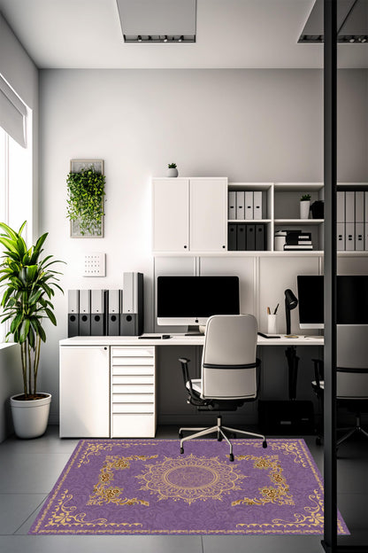 BYINGWD Chair Mat for Hardwood Floor, Office, Carpet, Desk, Computer, Gaming, Under Desk Rug Protector, Purple, 36"x48"