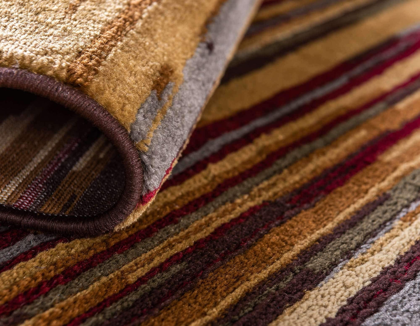 Unique Loom Barista Collection Area Rug - Icatu (4' 1" x 6' 1" Rectangle, Beige/ Brown)