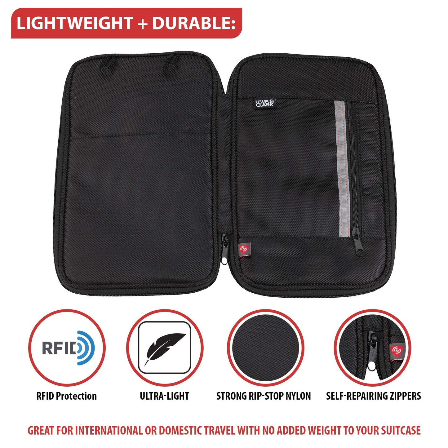 Lewis N. Clark Document Organizer Holder for Identity Theft Protection, Lightweight and Easy to Carry