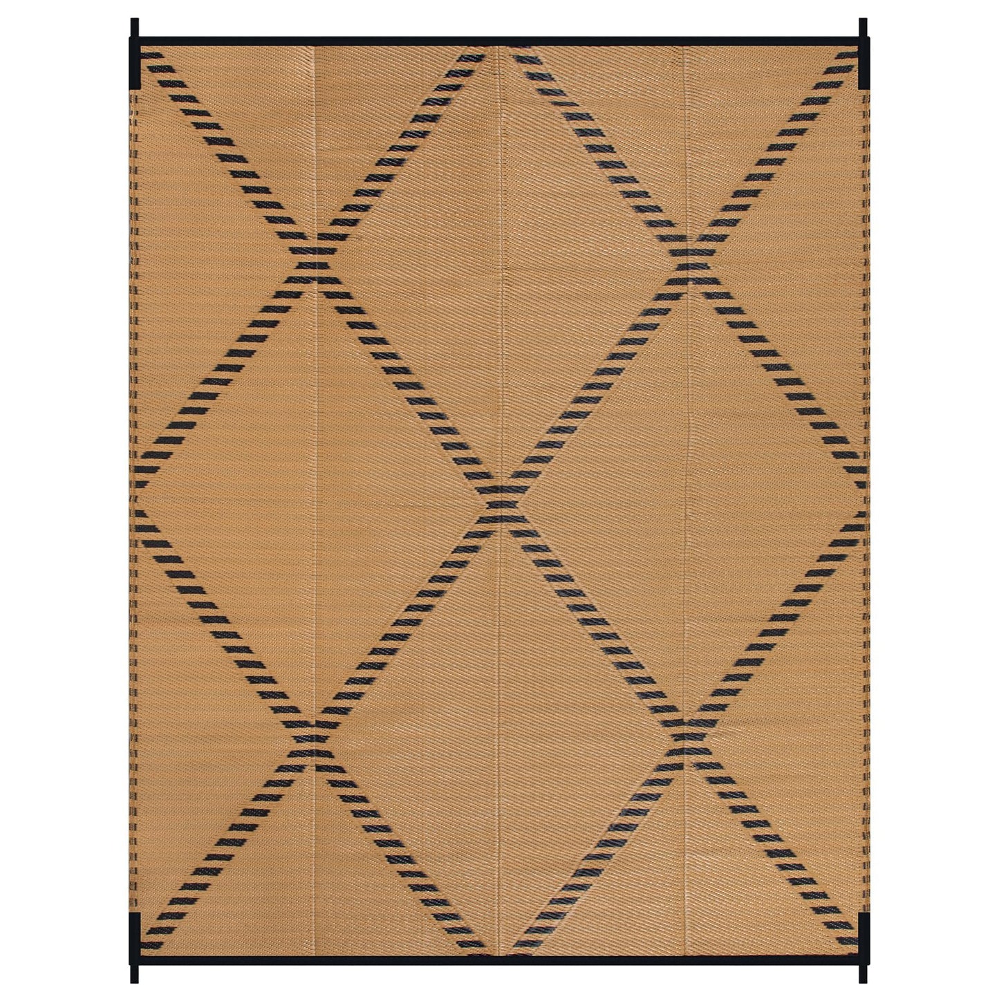 Lahome Outdoor Rug 8x10 Patio Waterproof, Plastic Straw Reversible Rv Outdoor Rugs for Camping, Large Indoor Outdoor Carpet for Porch Deck Backyard Camper Picnic, Brown 8'x10'