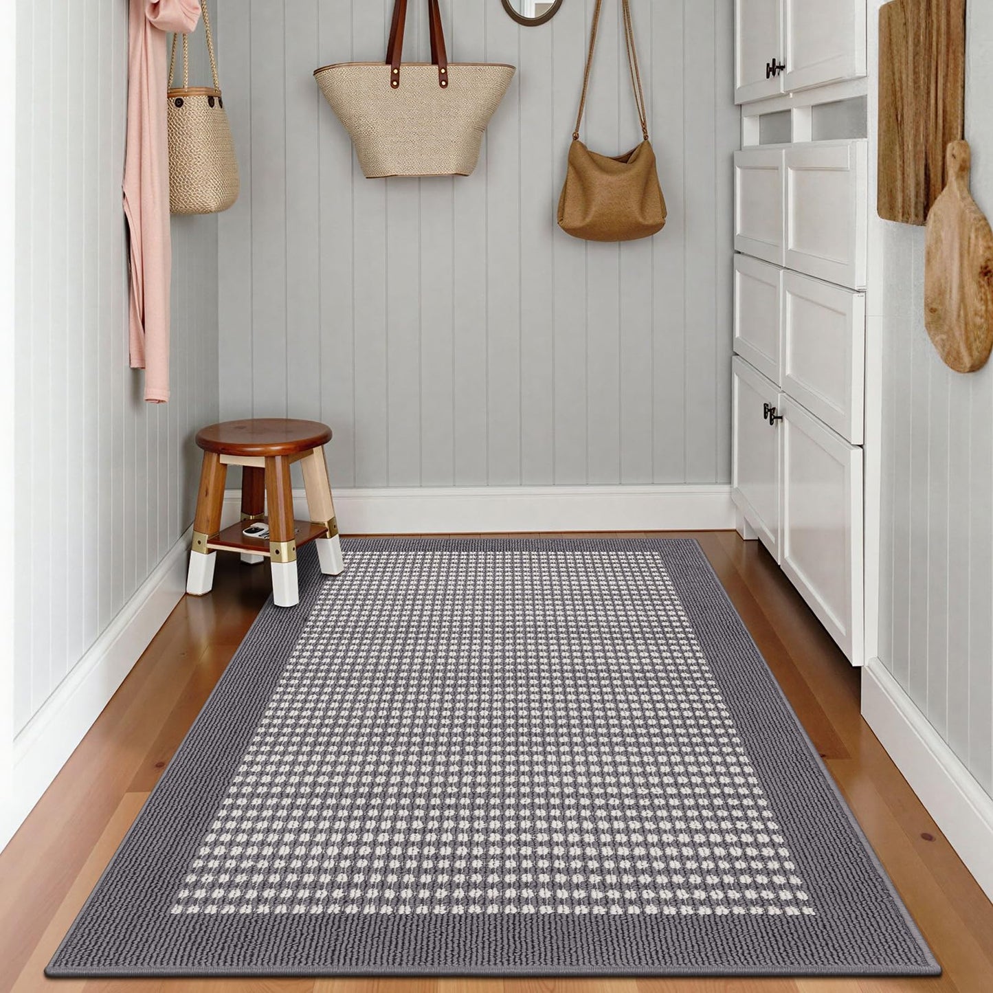 Ileading Indoor Door Mat 3x5ft Absorbent Dog Mats for Muddy Paws,Machine Washable Small Living Room Area Rug with Non-Slip Rubber Backing Low-Profile Inside Carpet for Hallway,Kitchen