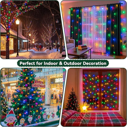 Christmas Lights Indoor Outdoor Waterproof, 132FT 400 LED Multicolor String Lights for House Decorations, Ideal for Christmas Trees, Wedding, and Party
