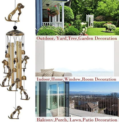 Outdoor Dog Wind Chimes Decor, Mobile Blessing Wind Bells Decorate, Sympathy Wind Catcher, Memorial Gifts for Mom, Grandma, Woman (Housewarming/Outside/Indoor/Home/Room/Porch/Yard/Garden Decoration)