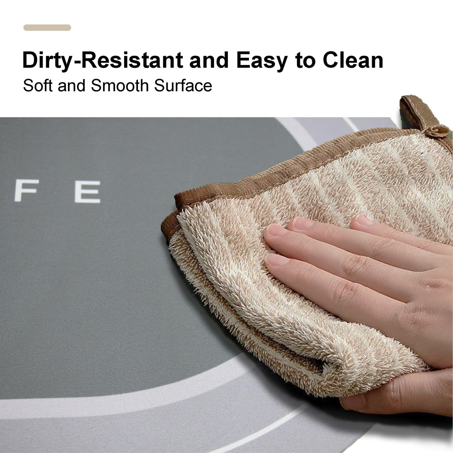YCTMALL Rubber Bath mats Quick-Drying Non-Slip Bathroom mat Super Absorbent Bath mat Instant Dry Bath mat, Bathroom Rug in Front of The Kitchen Sink, Shower Room, Bathtub, Oval(Grey+16.9x26.7in)