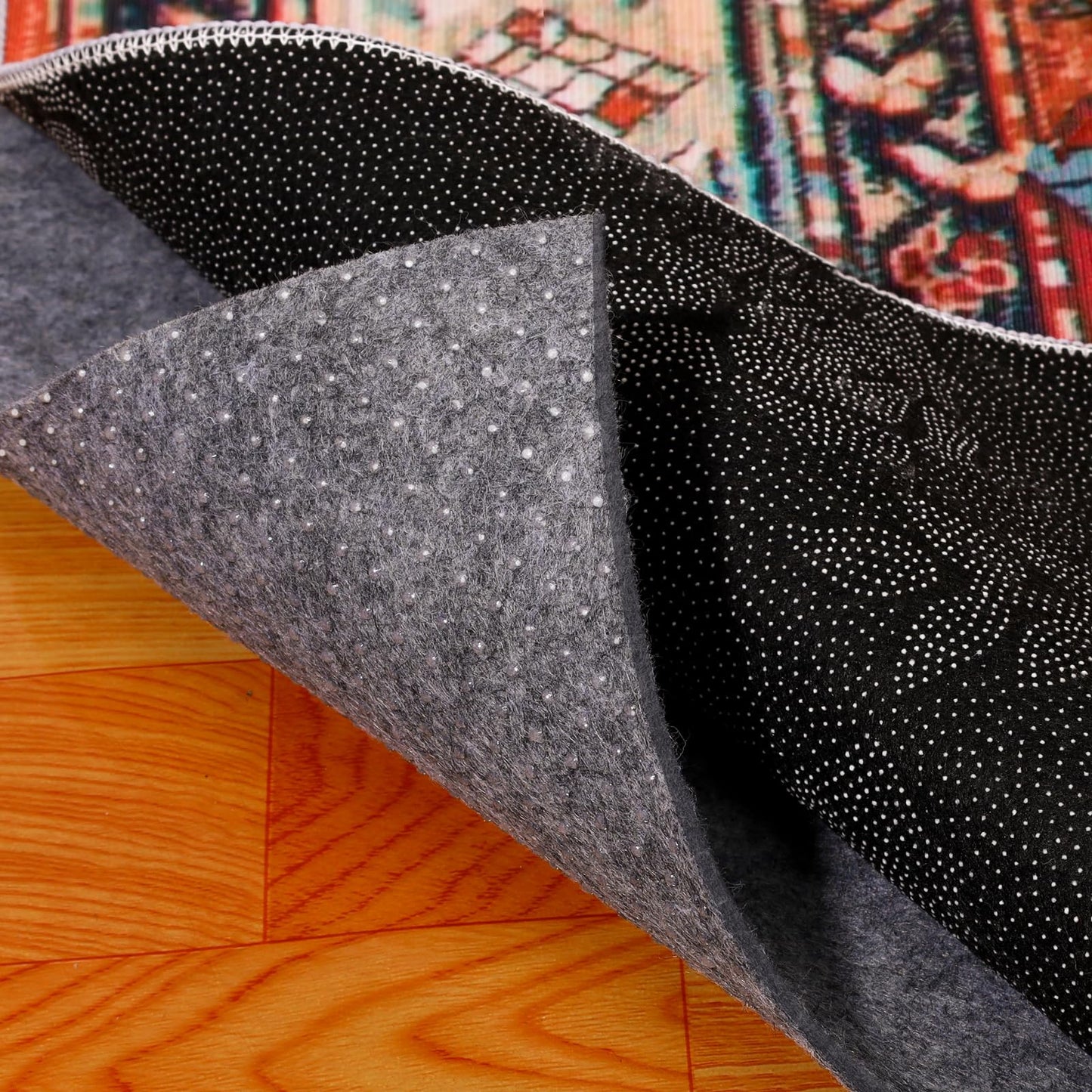 Non Slip Rug Pad 4 x 6 Ft, Felt Under Rug Cushioning, Carpet Padding for Area Rugs on Hardwood, Laminate & Tile Floors, Keeps Rugs Secure