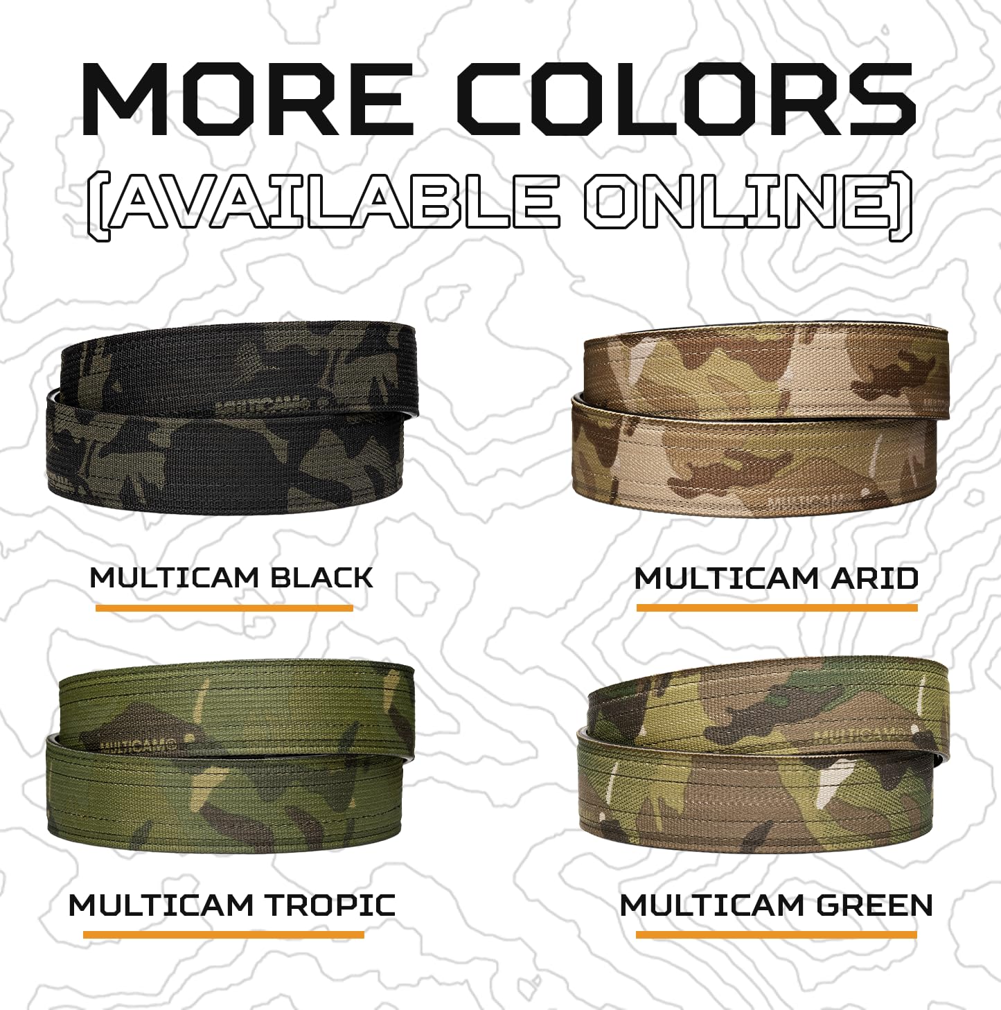 KORE USA-Made Black Multicam® Tactical Gun Belt | X6 Buckle & Reinforced Tactical CCW Belt (Fits 24" to 54")