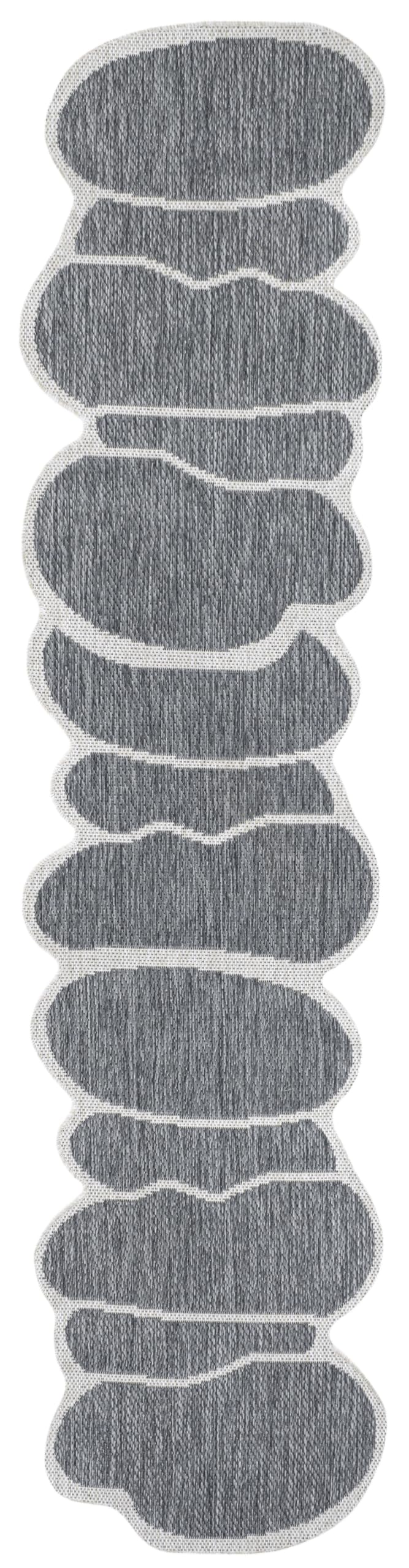 JONATHAN Y Rustic Abstract Indoor Outdoor Runner Rug 2X8 Blue/Cream, Jasper Modern for Backyard, Patio, Porch, Easy-Cleaning, High Traffic, Pet-Friendly, Non-Shedding (SHP101C-28)