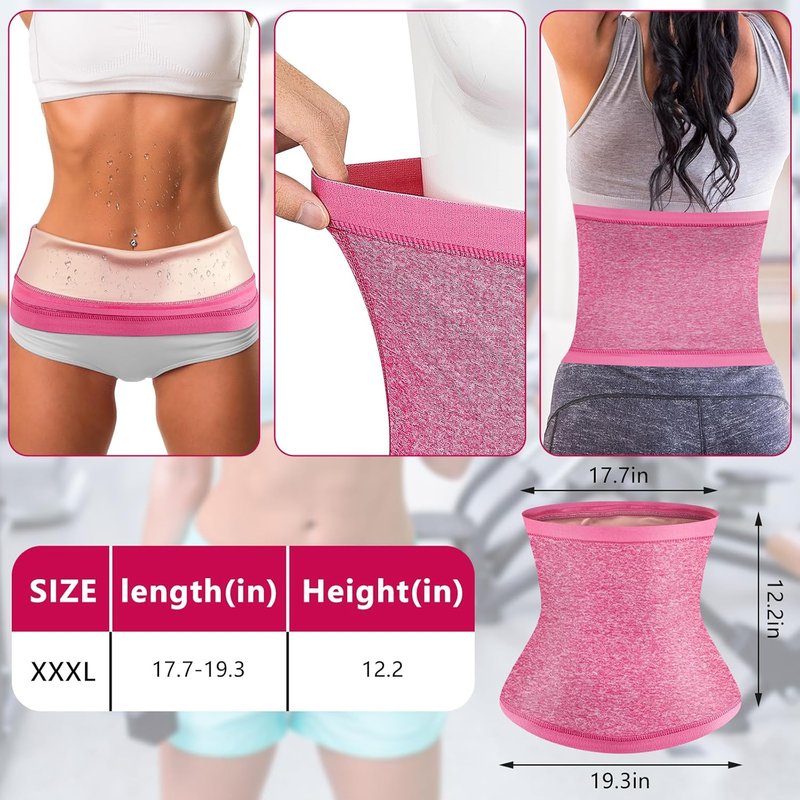 Waist Trimmer Sweat Waist Trainer Wrap for Women - Ideal for Bodybuilding & Fitness