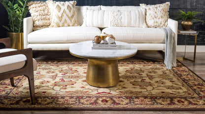 Unique Loom Voyage Collection Traditional Oriental Classic Intricate Design Area Rug (9' 0 x 12' 0 Rectangular, Ivory/Brown)