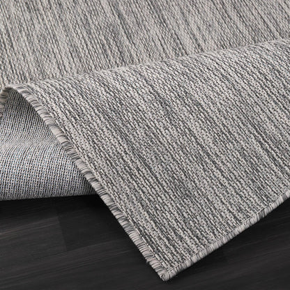 Beverly Rug Indoor Outdoor Rug 9x12, Washable Outside Carpet for Patio, Deck, Porch, Solid Modern Area Rug, Water Resistant, Silver Gray