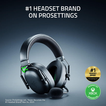 Razer BlackShark V3 Wireless Gaming Headset for Xbox: 50mm Drivers - Super Wideband Mic - 2.4 GHz, Bluetooth, USB - Works with PC, Mac, PS5, Nintendo Switch, Smartphone - Long Battery Life - Black