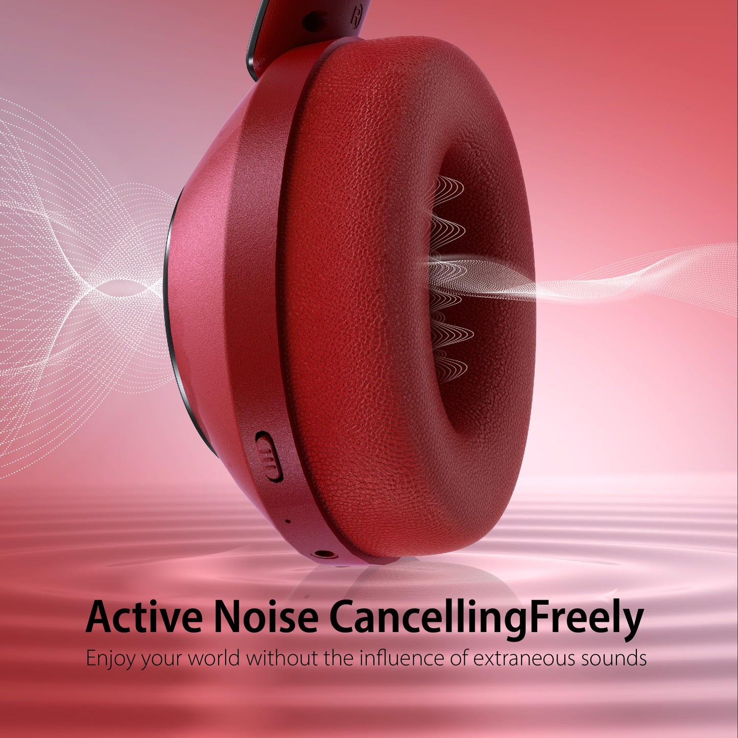 EAORUL Headphones Wireless Bluetooth, 100H Playtime Active Noise Cancelling Headphones, Bluetooth Headphone with Mic, Over Ear Wireless Headphone with Deep Bass