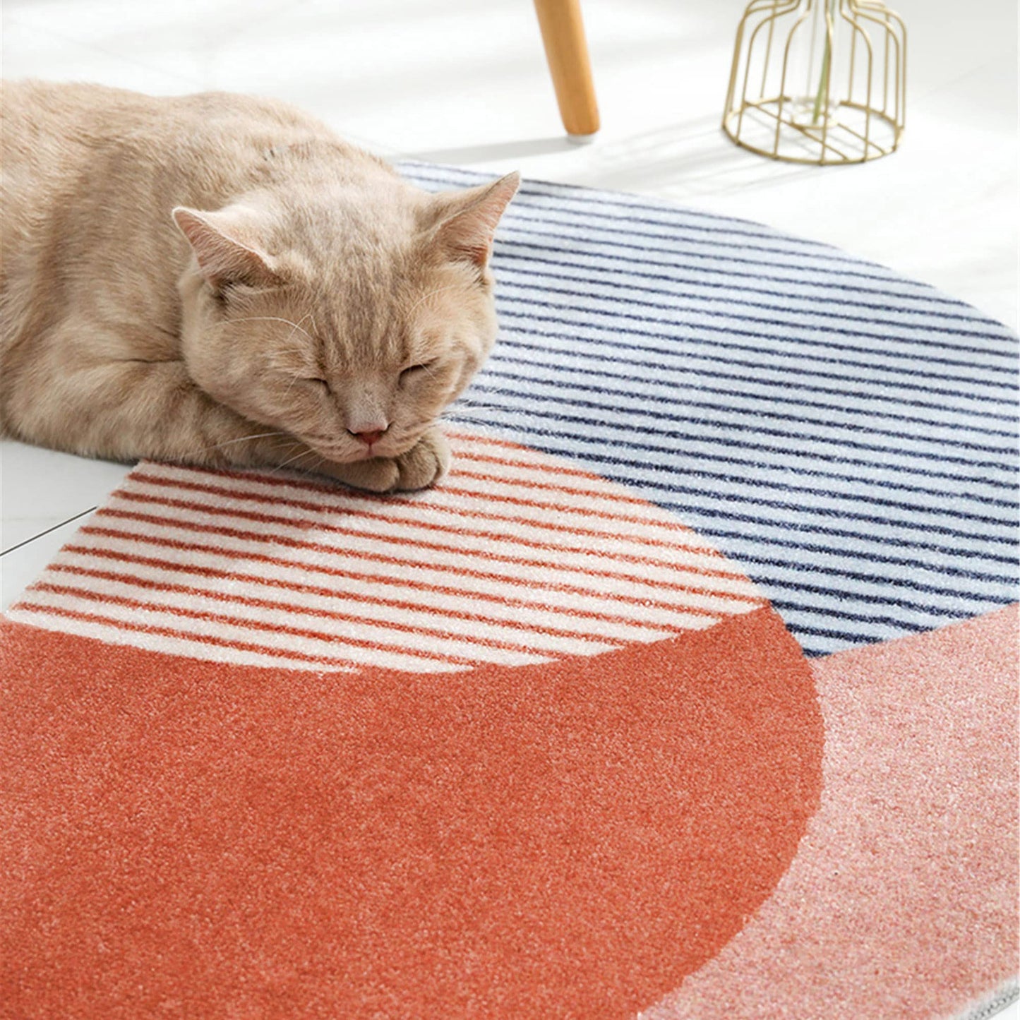 THRILRUG Half Round Inside Door Mats for Front Door Mat Indoor 17"x28" Entryway Rug Boho Door Mat,Half Circle Cute Welcome Mat Indoor Entrance mats,Semicircle Non-Slip Low-Profile (17"x28")