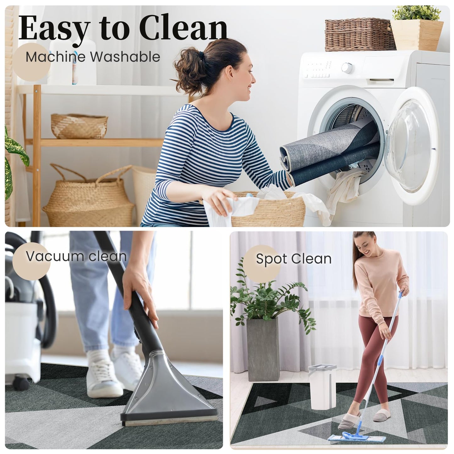 Office Chair Mat for Hardwood Floor & Tile Floor,48"X 60" Heavy Duty Desk Chair Mat for Hard Floors, Under Desk Rug for Rolling Computer Chair,Anti Slip,Low Pile Carpet Floor Protector-Triangle