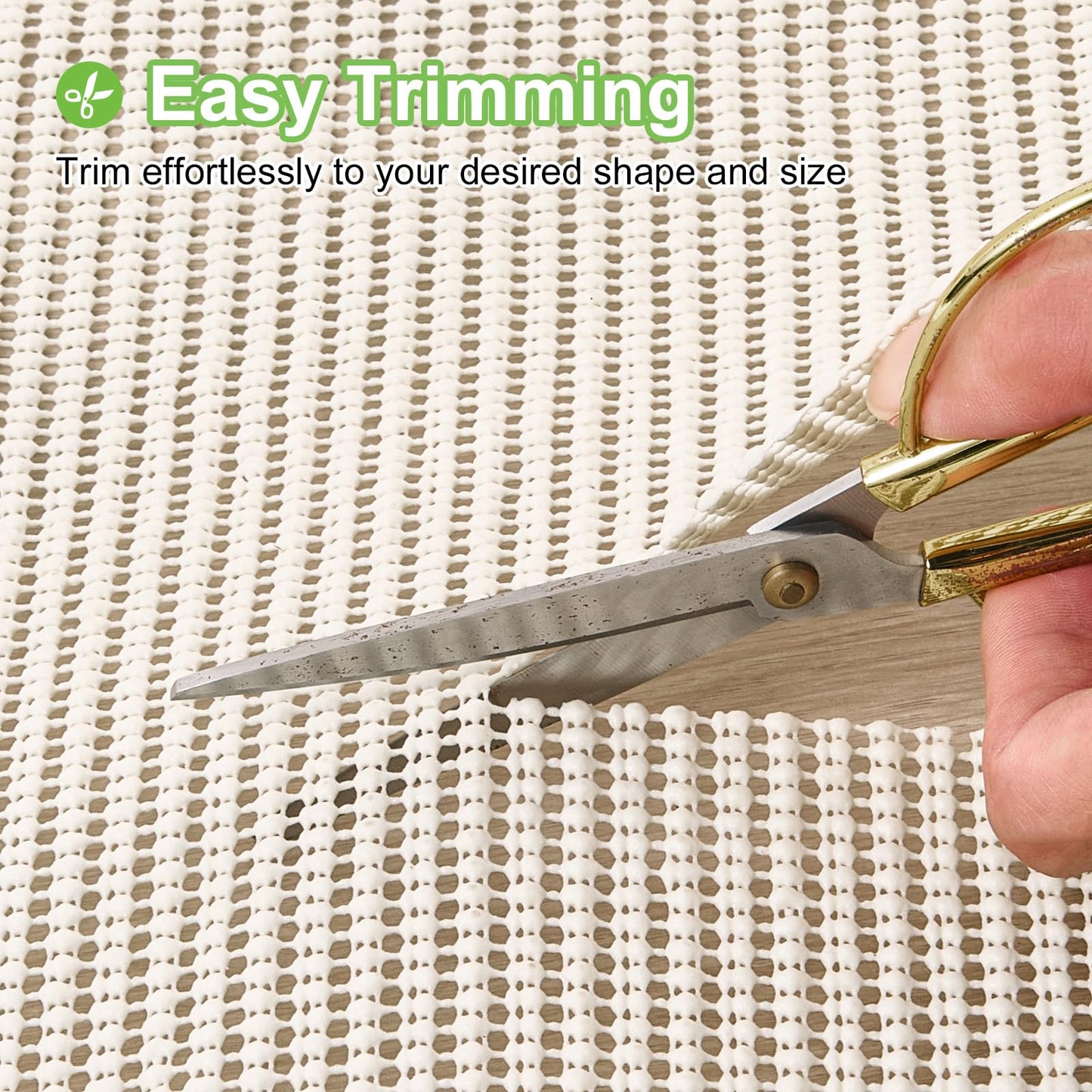 Songrey Non-Slip Rug Pad Gripper 2x3 FT, Extra Thick Carpet Pads for Hard Surfaces, Prevents Sliding and Secures Rugs, Provides Floor Protection with Comfort Cushioning