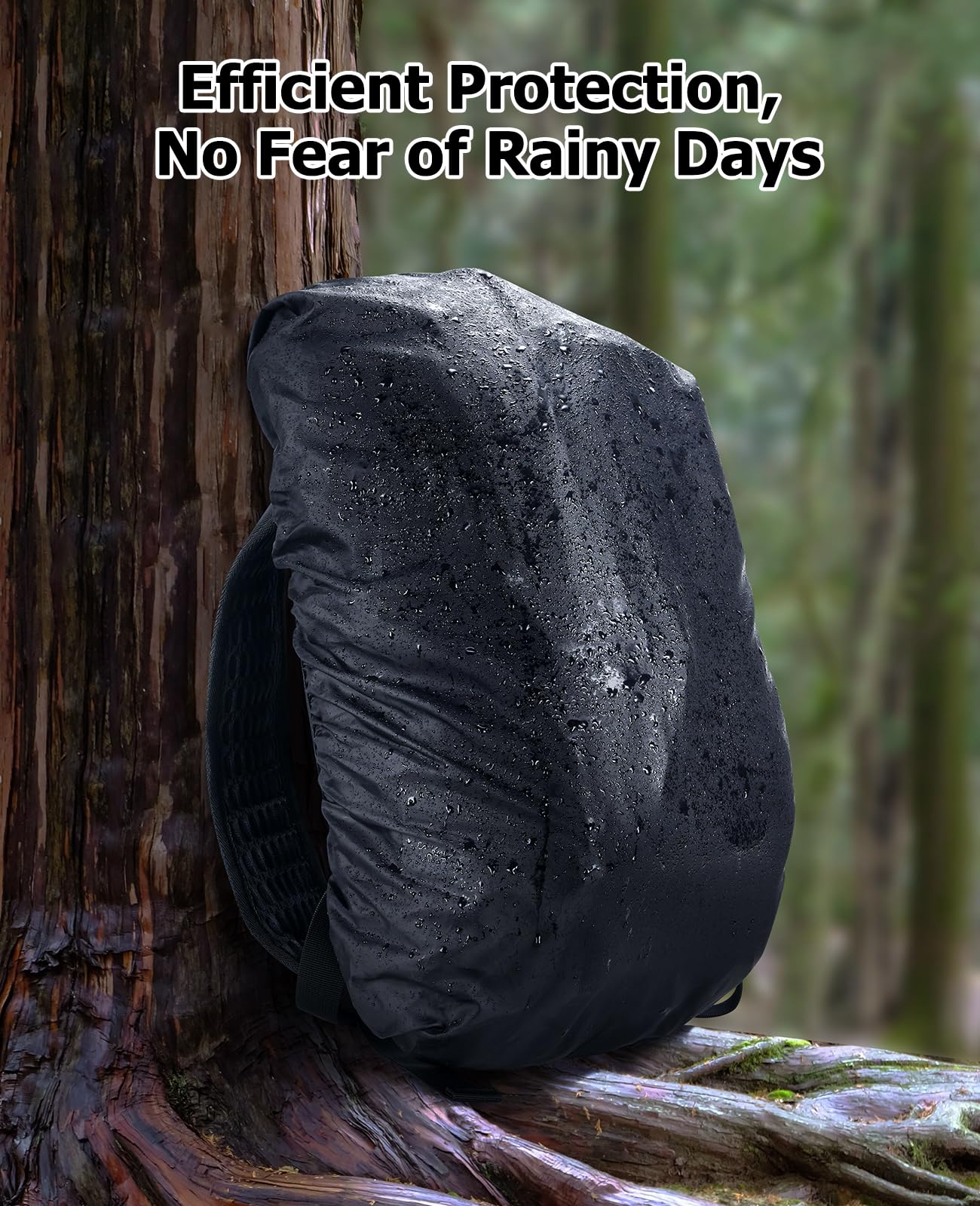 NOOLA Hydration Hiking Backpack with 3L Water Bladder - 22L Water Backpack for Cycling, Running, Biking - Lightweight Hiking Pack Bag with Rain Cover, Phone Holder and Trekking Pole Holders, Black