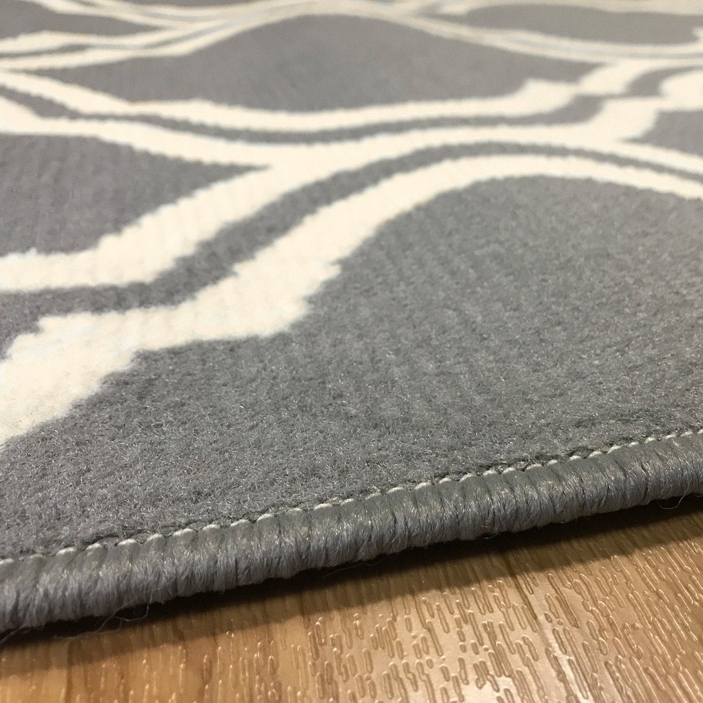 SUPERIOR Indoor Area Rug, Jute Backing Rugs, Modern Floor Decor for Entryway, Hallway, Kitchen, Office, Bedroom, Living Room, Dining Room, Nursery, Elegant Double Trellis, 8' x 10', Grey