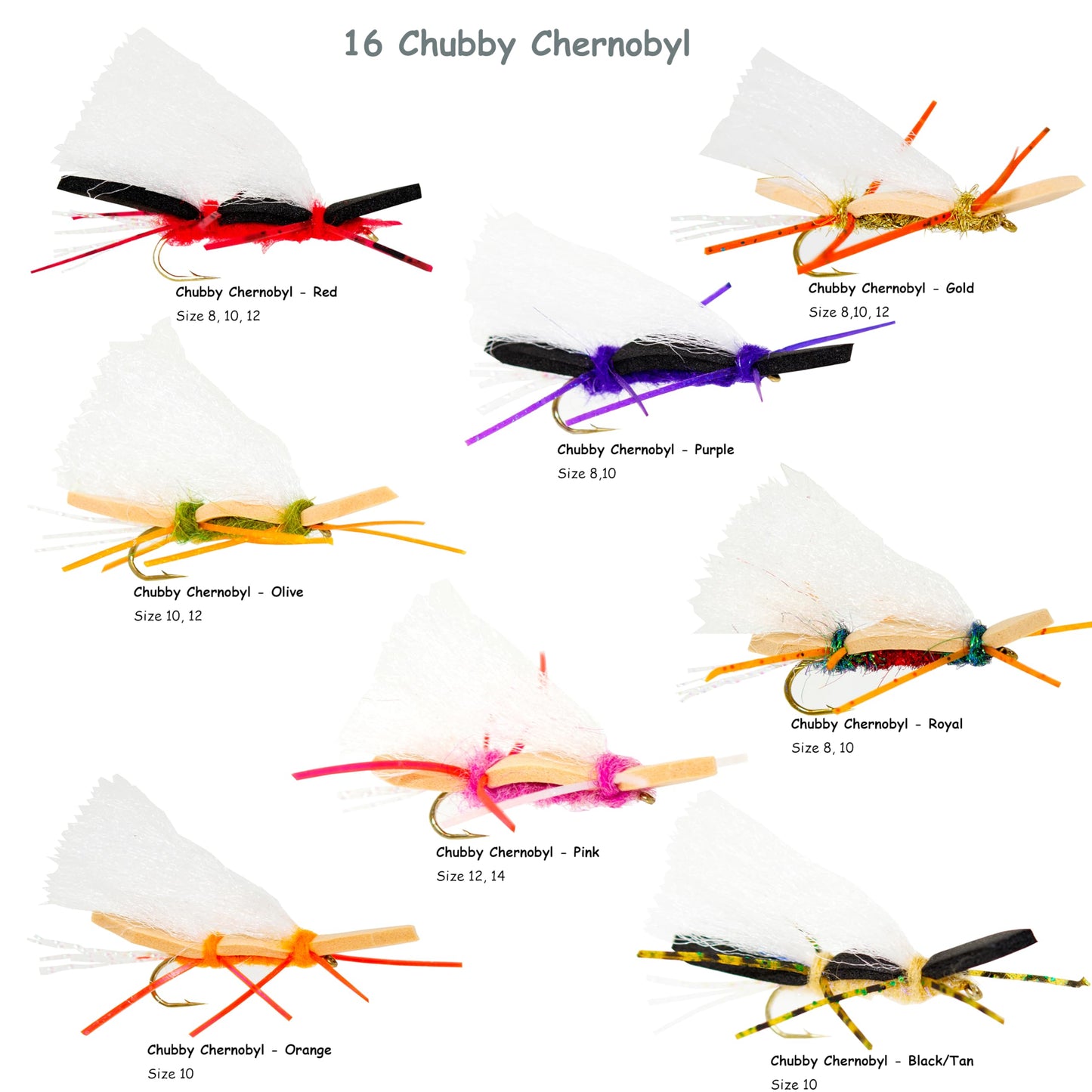 40 Premium Hand Tied Fly Fishing Flies Assortment | Marabou Muddler Minnow and Stimulator Rubber Legs, Chubby Chernobyl Ant | Dry, Wet, Nymphs, Streamers, Hopper, Terrestrials