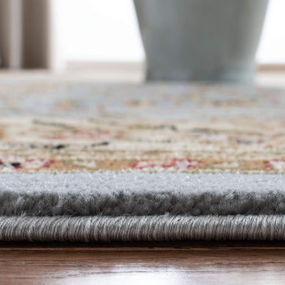 SAFAVIEH Lyndhurst Collection Area Rug - 5'3" x 7'6", Light Blue & Ivory, Traditional Oriental Design, Non-Shedding & Easy Care, Ideal for High Traffic Areas in Living Room, Bedroom (LNH312B)