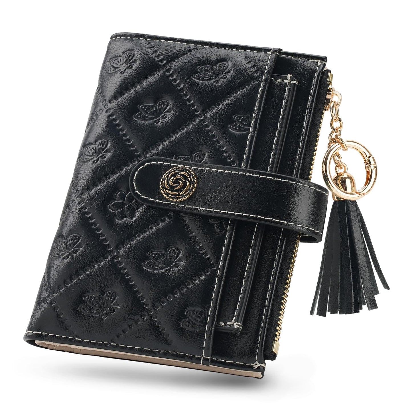 KITEVIUN Small RFID Wallet Women Ultra Thin Slim Womens Wallet Compact Bifold Pocket Ladies Wallets for Women With Zipper Coin Pocket