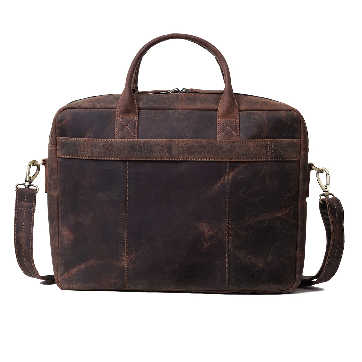 Leather briefcase bag for men Leather Laptop Bags For Men and Women Travel Messenger Bag 16 Inch (Vintage Brown, 16 Inch Briefcase)