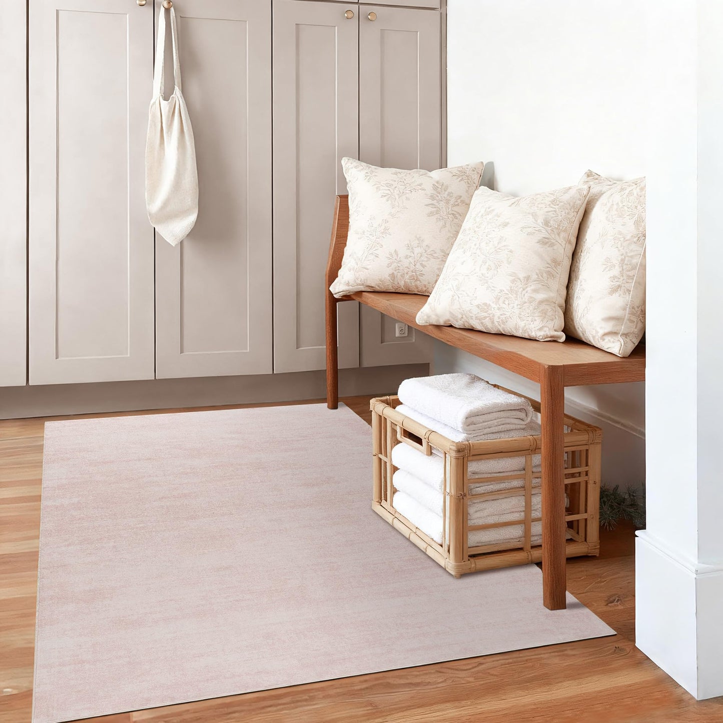4x6 Rug for Girls Room, Washable Non Slip Boho Modern Pink Small Area Rugs for Entryway Bathroom Bedroom Kitchen