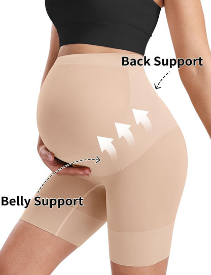 Peauty Maternity Shapewear Underwear for Under Dresses Belly Bands Pregnant Women Pregnancy Belly Band Pregnancy Shapewear Shorts Summer Maternity Dress Clothes Baby Shower Photoshoot (Nude L)