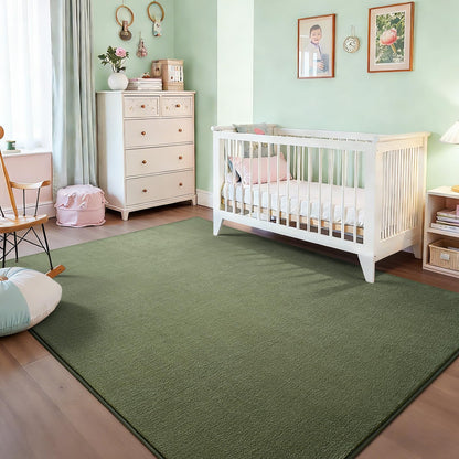 Vasofe 4x6 Soft Rugs for Living Room Bedroom, Sage Green Modern Washable Non-Slip Area Rug, Indoor Memory Foam Fluffy Carpets for Boys Girls Room Playroom Nursery Thick Office Mat Home Decor