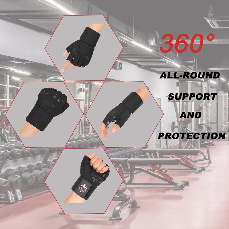 Spartan Gym Gloves - Weight Lifting Gloves with Wrist Support | Breathable Non-Slip Grip for Men & Women