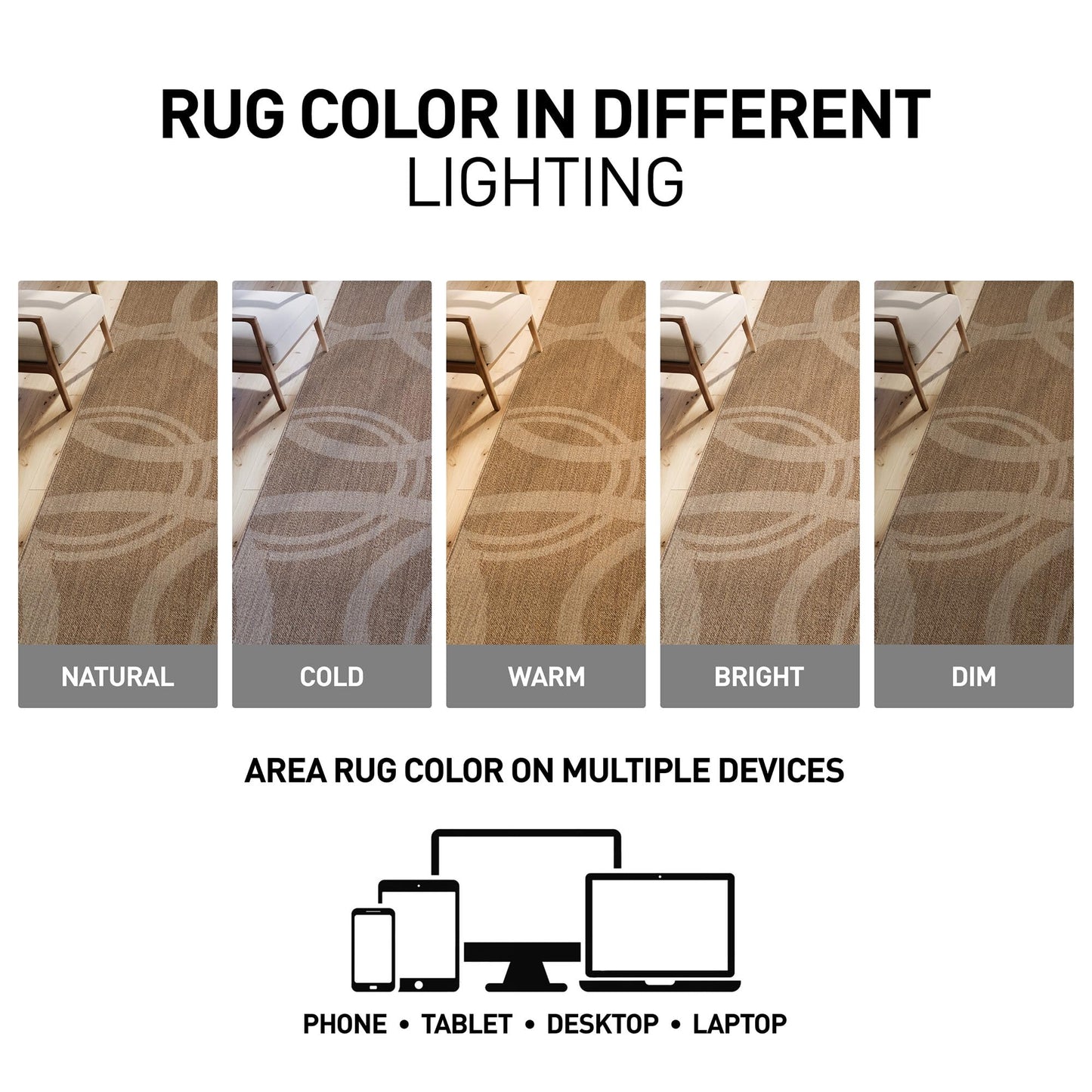 Rugshop Abstract Indoor Outdoor Flat Woven Area Rug,Natural Jute-Style,Easy-Care Patio Rug for Entryway Backyard Porch Deck Balcony, 2' x 3' Sand/Natural
