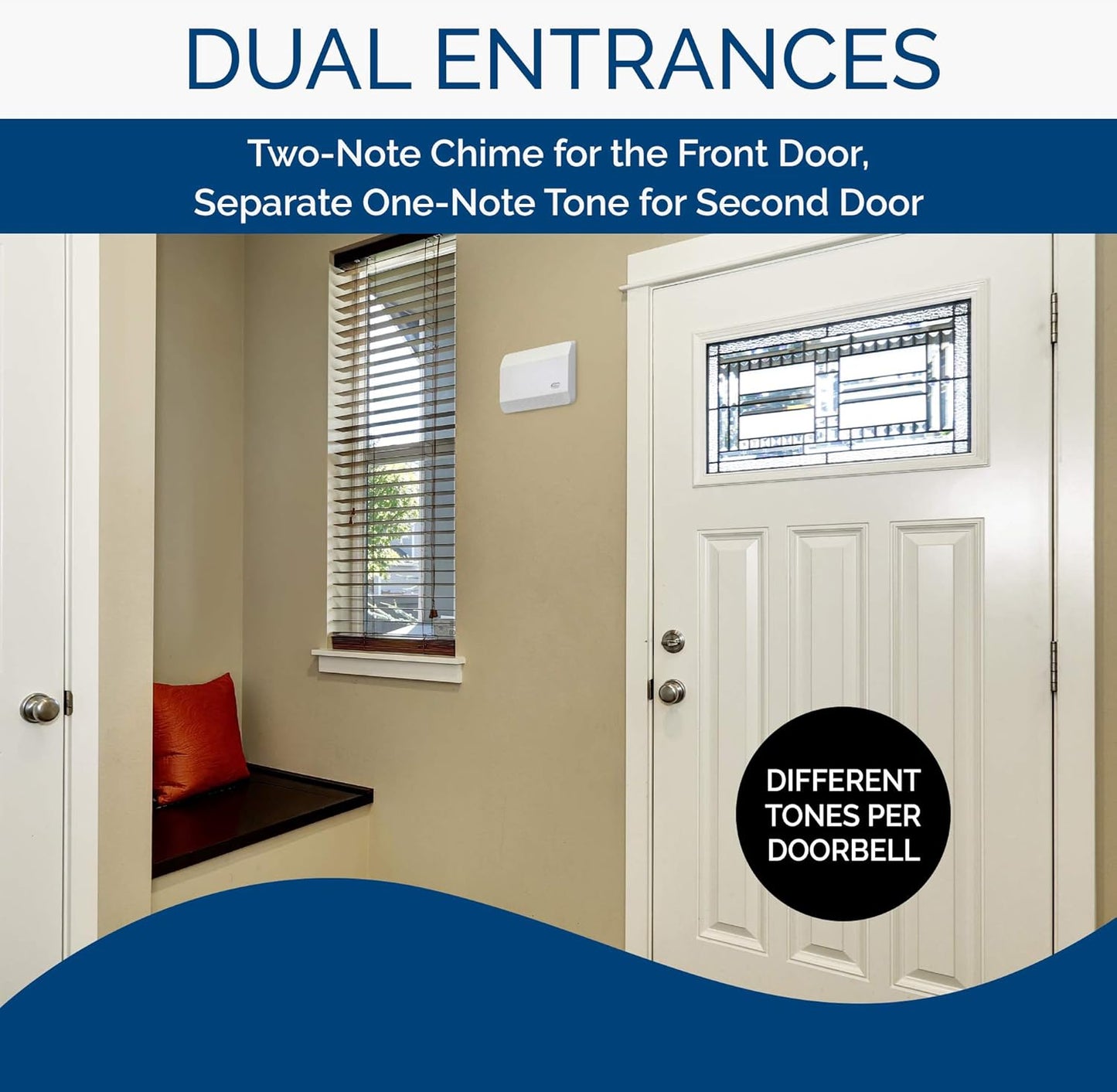 Broan-NuTone LA11WH Door Chime, White Textured