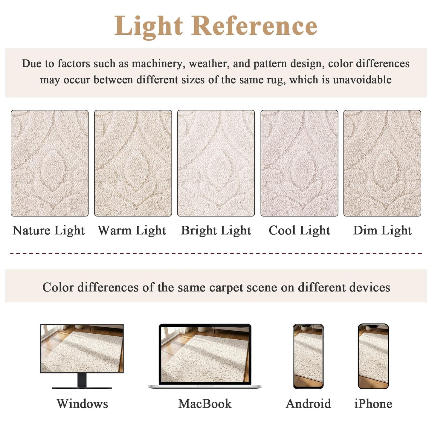 U'Artlines 6x9ft Washable Area Rug for Living Room, Neutral Beige Modern High-Low Pile Rug for Bedroom, Non Slip Soft Cozy Fluffy Large Floor Carpet for Dining Area, Kids Nursery Room