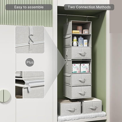 Vailando 6-Shelf Hanging Closet Organizer