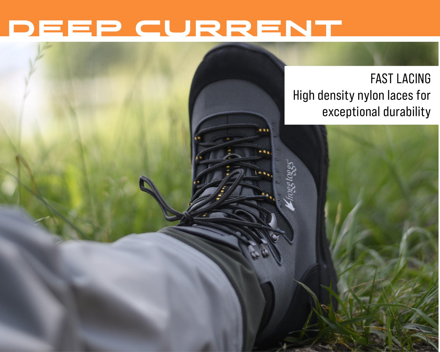 FROGG TOGGS Men's Deep Current Waterproof Fishing Wading Boot for Fishing in Cleated or Felt, Cleated, 7