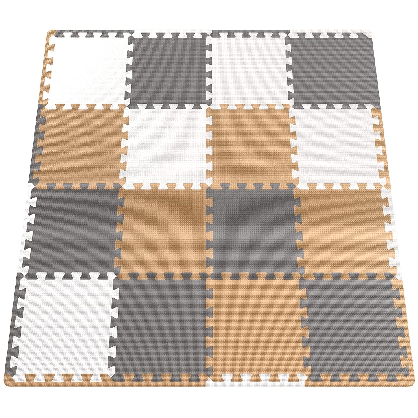 Angels Soft Foam Baby Play Mats Tiles 32 pcs Set covers over 46x46- Playmat Multi Use, Create & Build A Safe Area Interlocking Jigsaw Puzzle eva Non-Toxic Floor for Toddler Infant Kids Toy Room & Yard