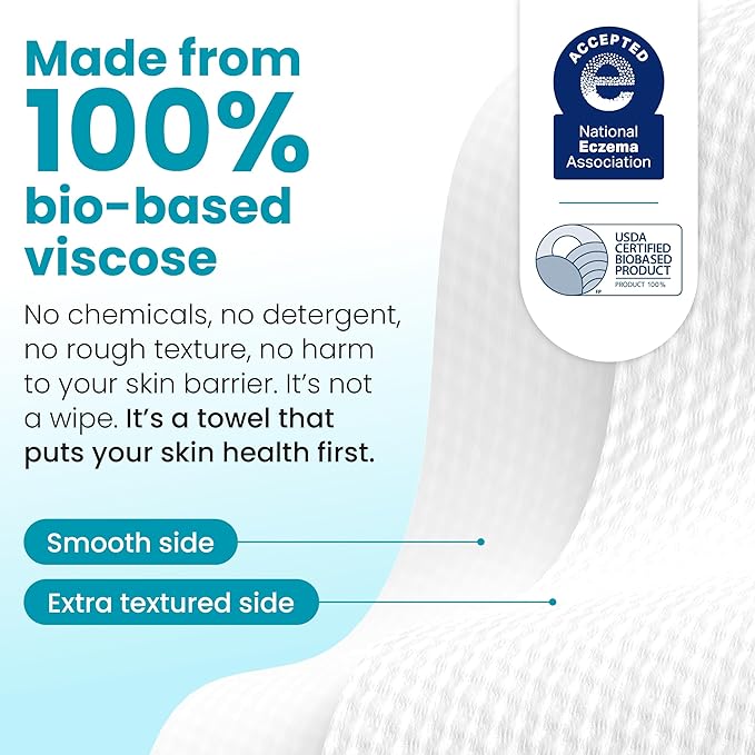 Clean Skin Club Blemish Control Clean Towels® XL, Compostable Face Towels