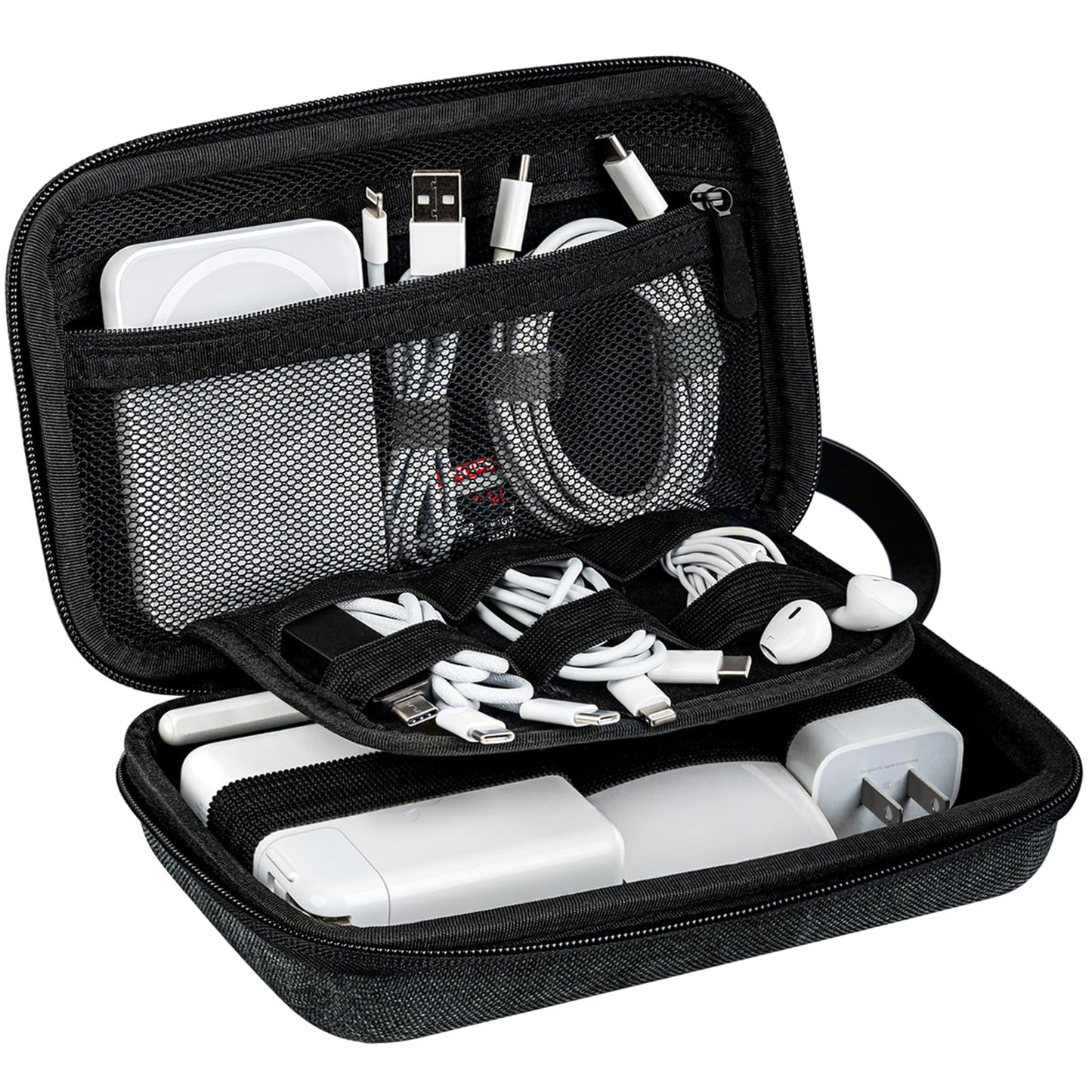 JETech Travel Accessories Organizer Case, Portable Electronic Pouch Gadget Bag for MacBook Power Adapter Chargers, Cables, Power Bank, Mouse, Stylus Pen, Earphone, SD Card, USB Flash Drive