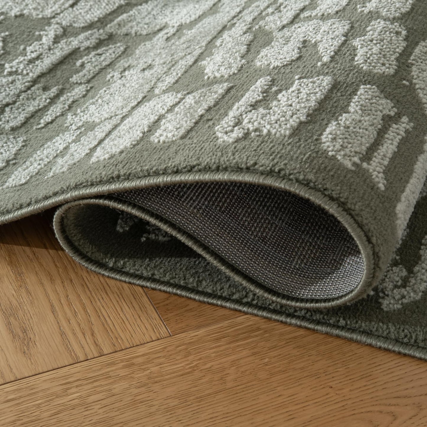Revival Rugs Reverb 8'x10' Area Rugs for Living Room Bedroom Dining Room - Washable, Oeko-TEX Certified, Modern, Green