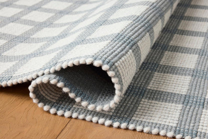 Loloi Magnolia Home by Joanna Gaines Ryder Collection RYD-02 Blue/Ivory 8'-6" x 11'-6" Area Rug