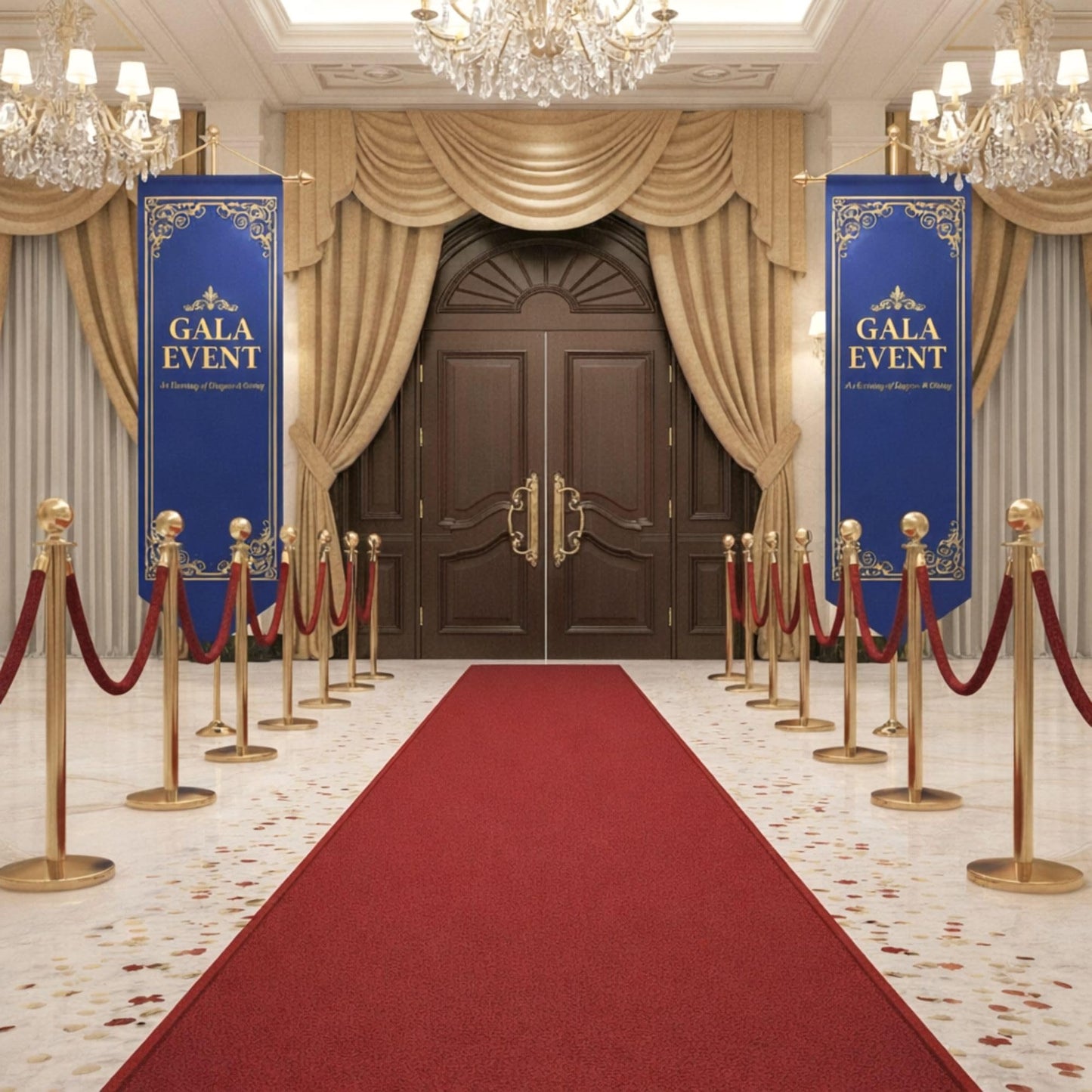 Ottomanson Red Carpet Runner for Party 1 ft 10 in x 12 ft – Non Slip VIP Entrance Carpet for Prom, Graduation, Wedding Aisle & Hollywood Theme Decor – Red