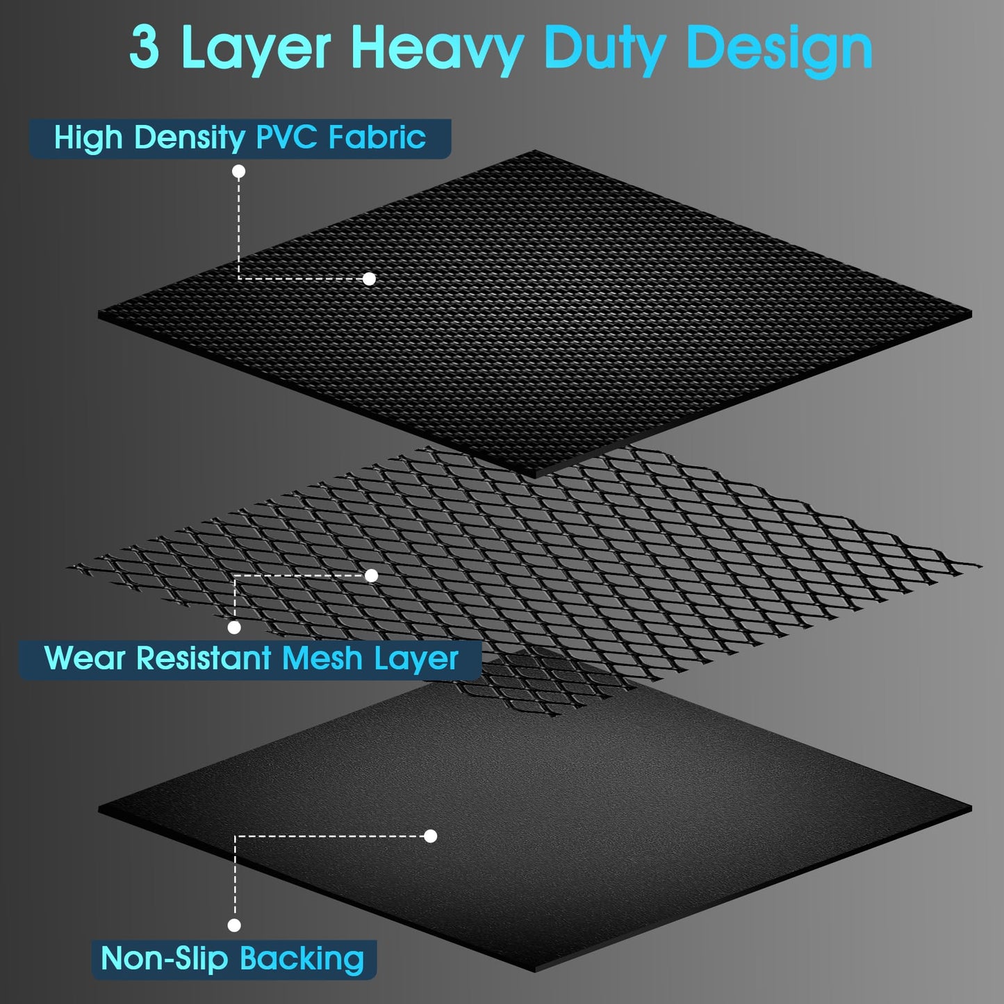 ToLanbbt 7'9" x 18' Garage Floor Mat, Heavy Duty Water Containment Mat with 1.2" Raised Edges, Protection from Snow Mud Rain and Oil, Non-Slip Garage Parking Mat for SUVs Trucks