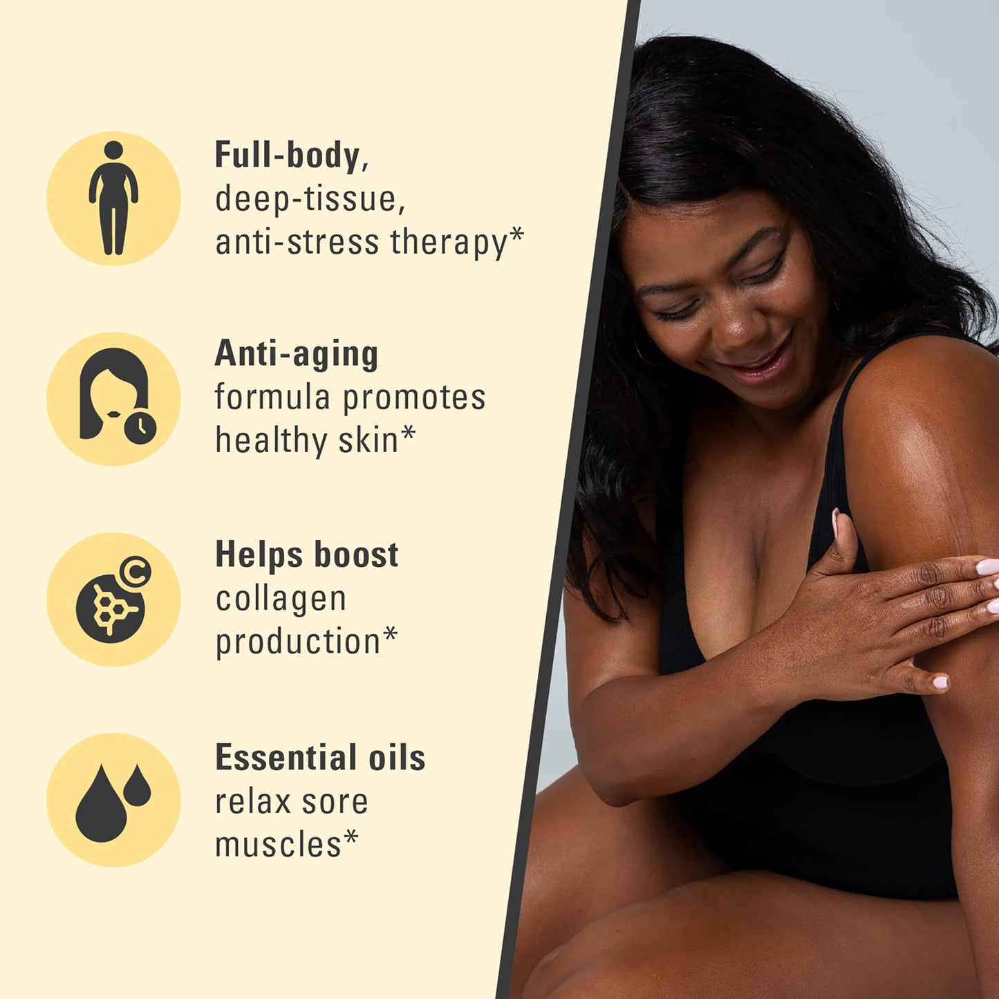 M3 Naturals Firming Body Massage Oil with Collagen & Stem Cell – Helps Smooth The Appearance of Cellulite & Improve Skin Texture – Refreshing Aromatherapy Body Oil for Legs & Full Body – 16 Fl Oz