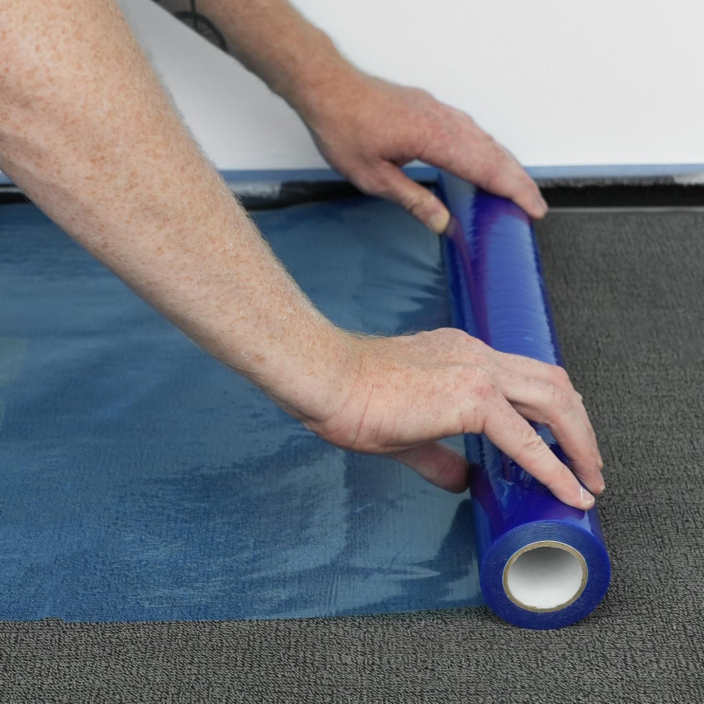 ROLLINGDOG Carpet Protection Film - 23.62 inch x100 ft Plastic Carpet Protector,Protective Film for Carpets