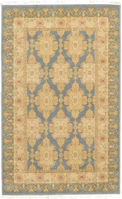 Unique Loom Edinburgh Collection Area Rug - Zinnia (3' 3" x 5' 3" Rectangle, Blue/ Beige)