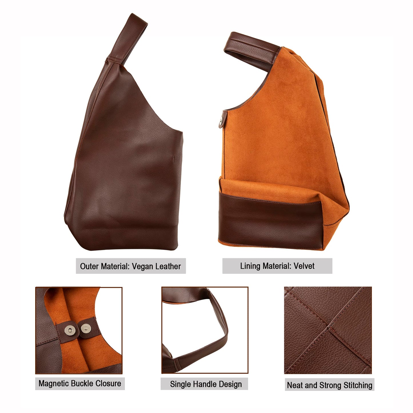 YLYYHH Leather Tote Bag, Oversized Hobo Bags, Large Tote Bag for Women Work, Vegan Leather Handbags Travel, Oversized Tote Handbag, Coffee