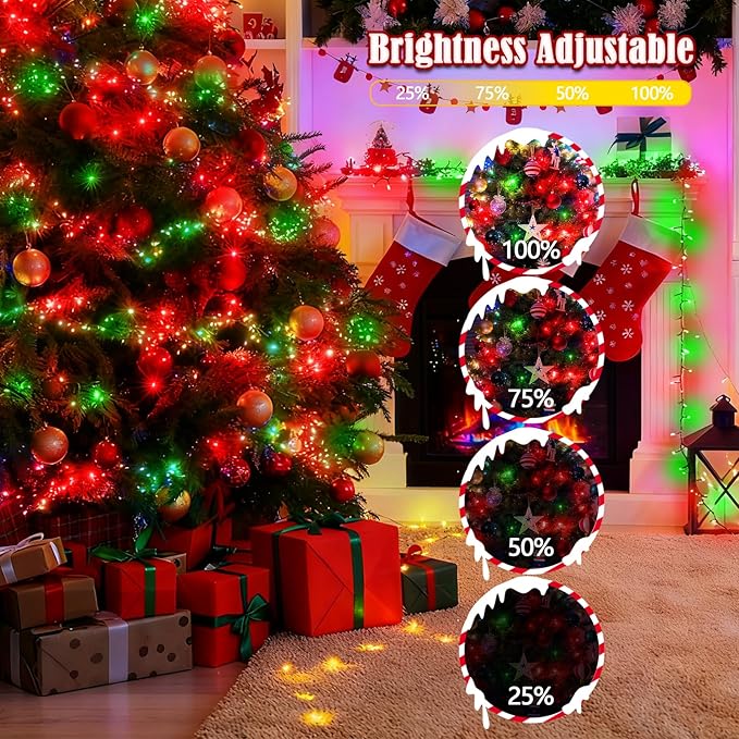 BHCLIGHT 240LED Christmas Voice Control String Lights Red & Green