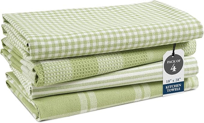 LANE LINEN Cotton Kitchen Towels Set, Quick-Drying Dish Towels
