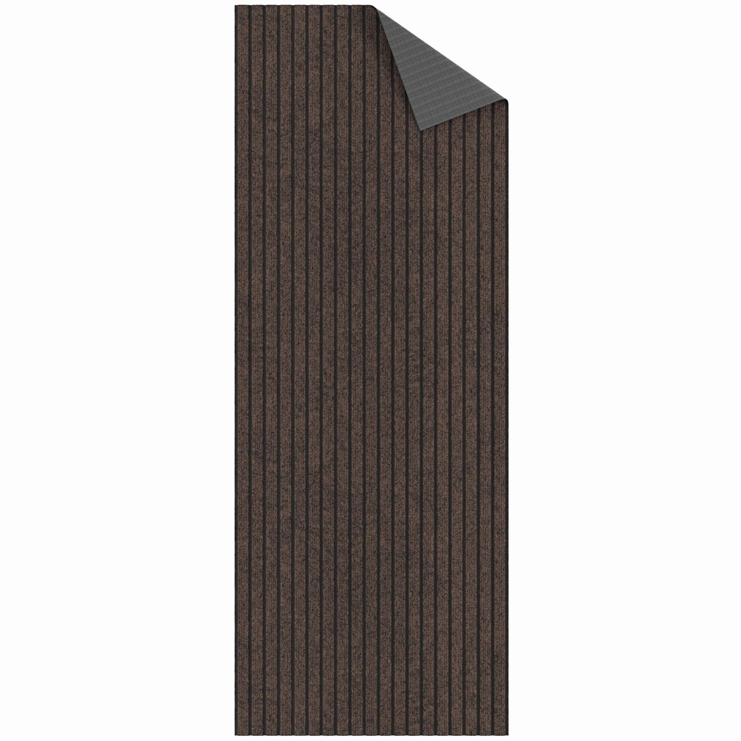 Ottomanson 2' x 14' Hallway Runner with Scraper Pile Extra Durable Non-Slip Rug Mat for Indoor & Outdoor Use - Ideal for Kitchen, Entryway, Patio & Garage - High-Traffic Carpet, Brown