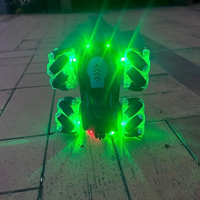 Gesture Sensing RC Stunt Car with Light 2.4G 4WD Hand Controlled Gravity Remote Control Car Toy with 360° Flips Car for Boys Age 6 and Up Blue